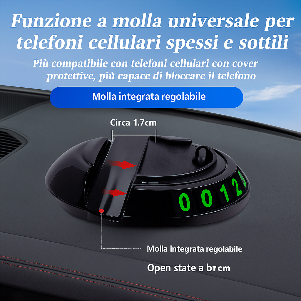 TenutaPro® 🧲 Tappetino Multifunzione Antiscivolo per Auto con Supporto Telefono