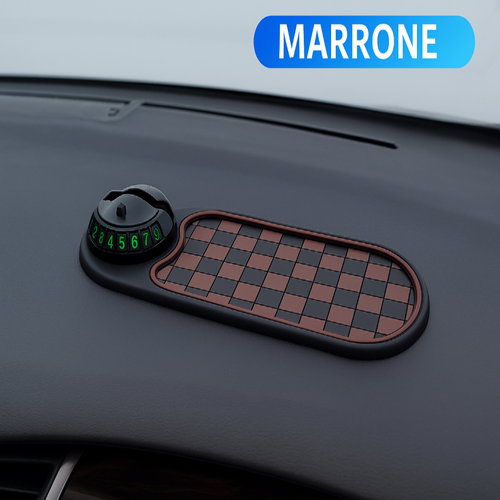 TenutaPro® 🧲 Tappetino Multifunzione Antiscivolo per Auto con Supporto Telefono